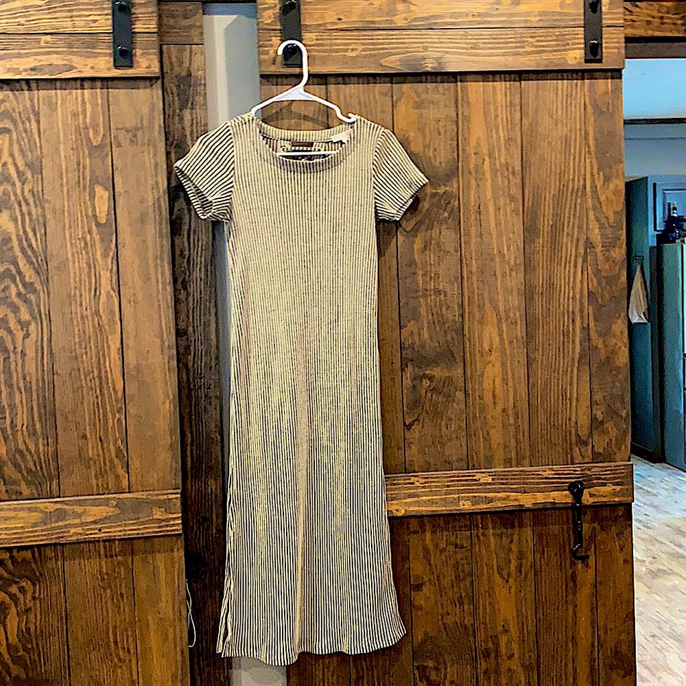 Off white and grey dress